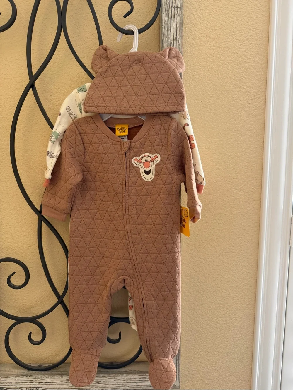 Tigger Brown Quilted Baby two-Piece with Hood